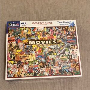 White Mountain Movies Collage Puzzle - Vibrant Colors